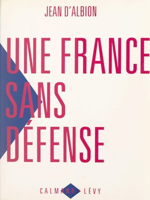 cover image of Une France sans défense